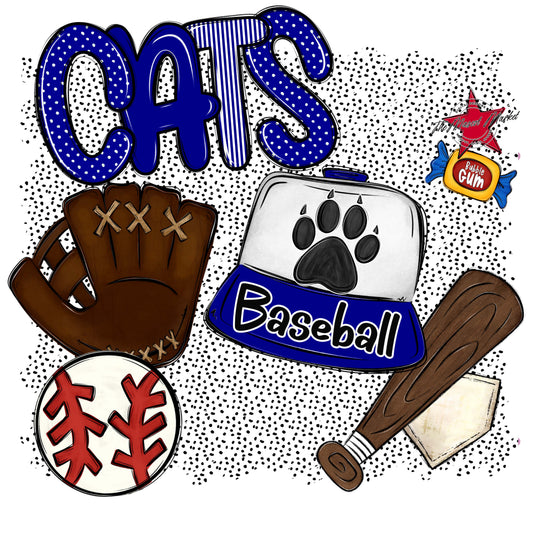 Cats Baseball Spirit-Blue