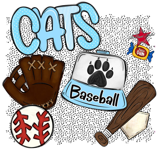 Cats Baseball Spirit-Columbia Blue