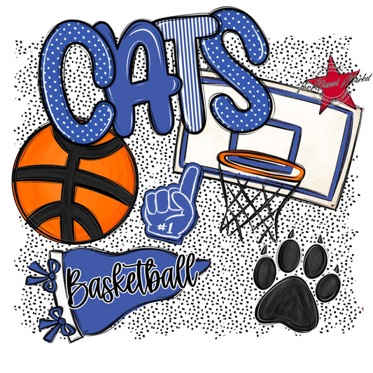 Cats Basketball Spirit-Off Blue