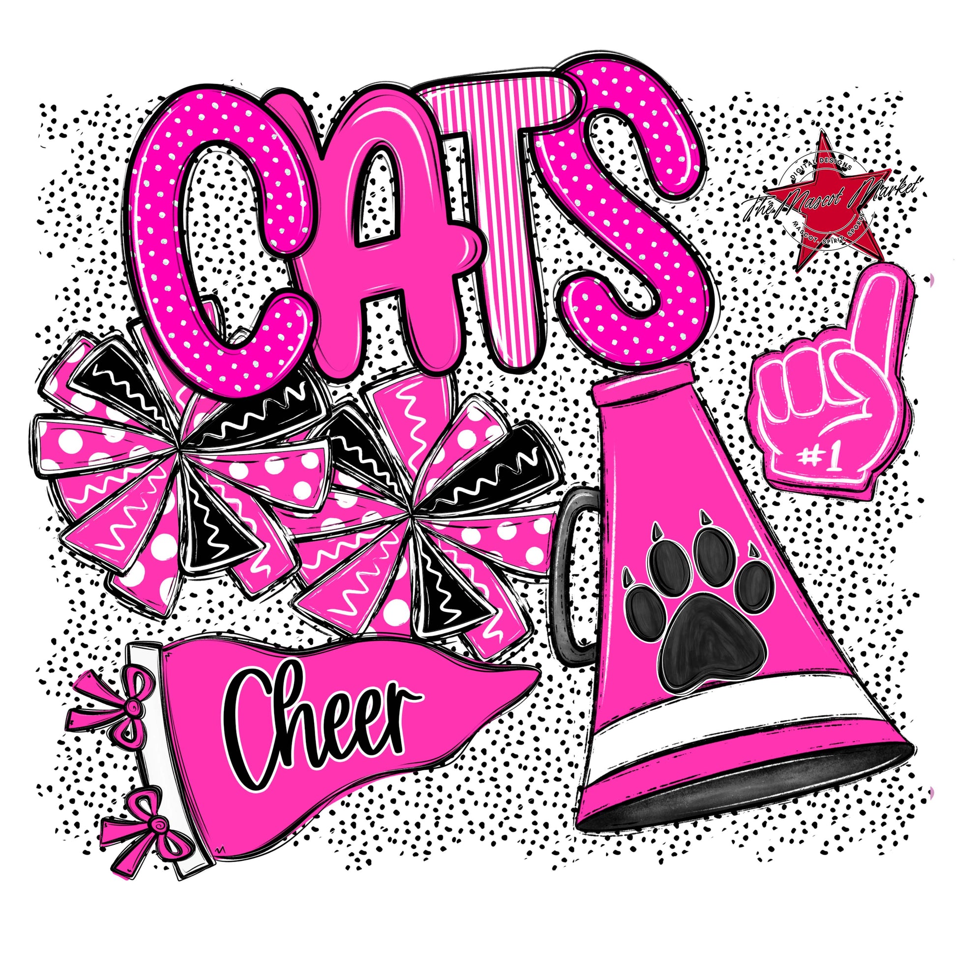 Cats Cheer Spirit-Pink