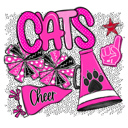 Cats Cheer Spirit-Pink
