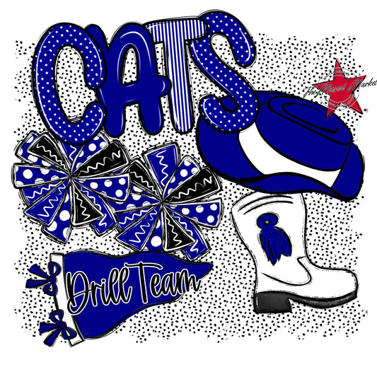 Cats Drillteam Spirit-Blue