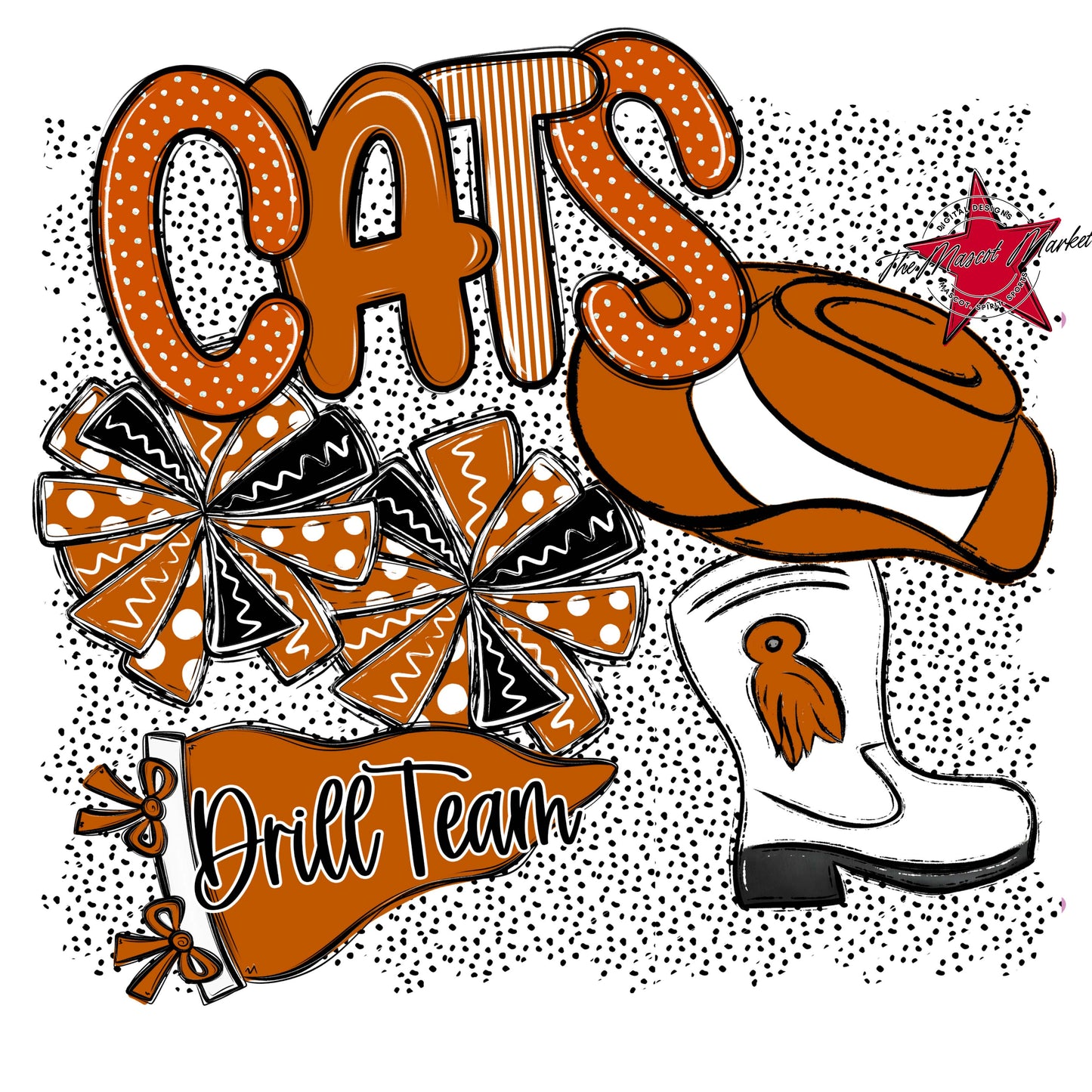 Cats Drillteam Spirit-Burnt Orange
