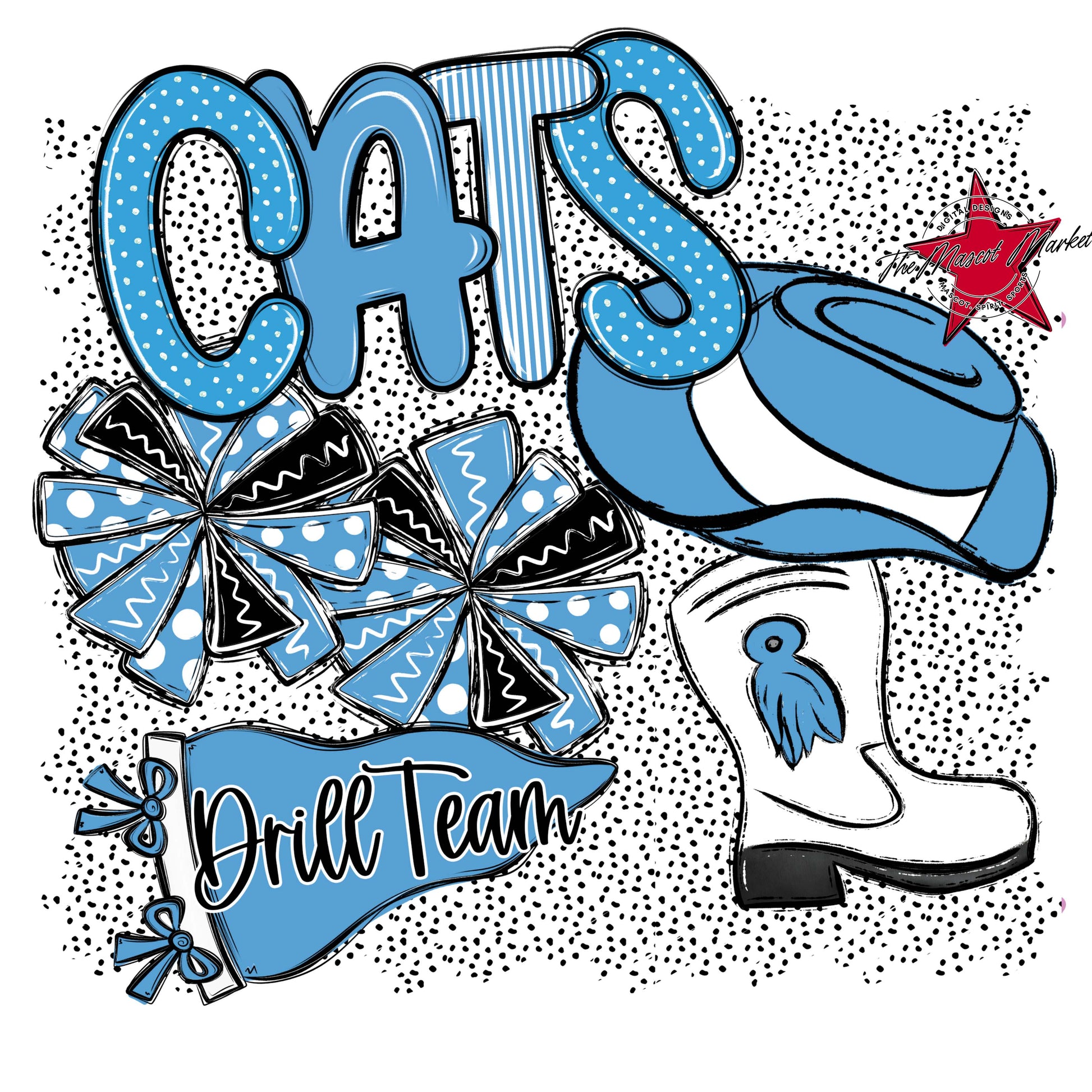 Cats Drillteam Spirit-Carolina Blue