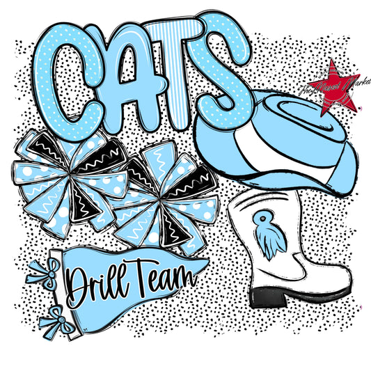 Cats Drillteam Spirit-Columbia Blue