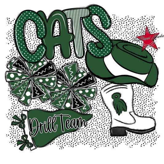 Cats Drillteam Spirit-Green