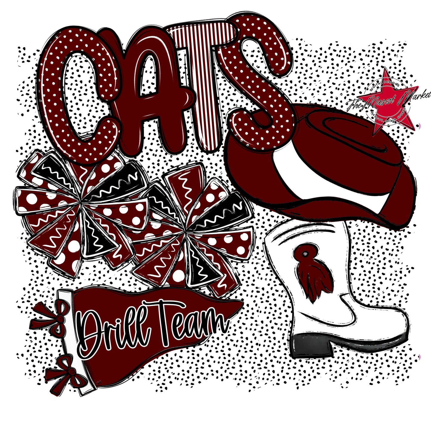 Cats Drillteam Spirit-Maroon