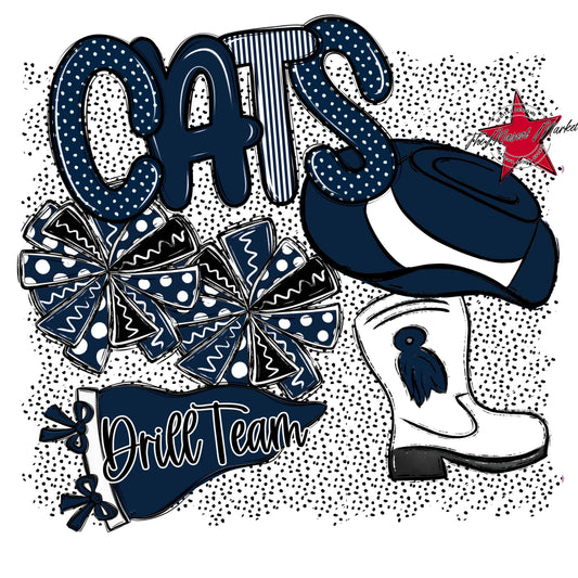 Cats Drillteam Spirit-Navy