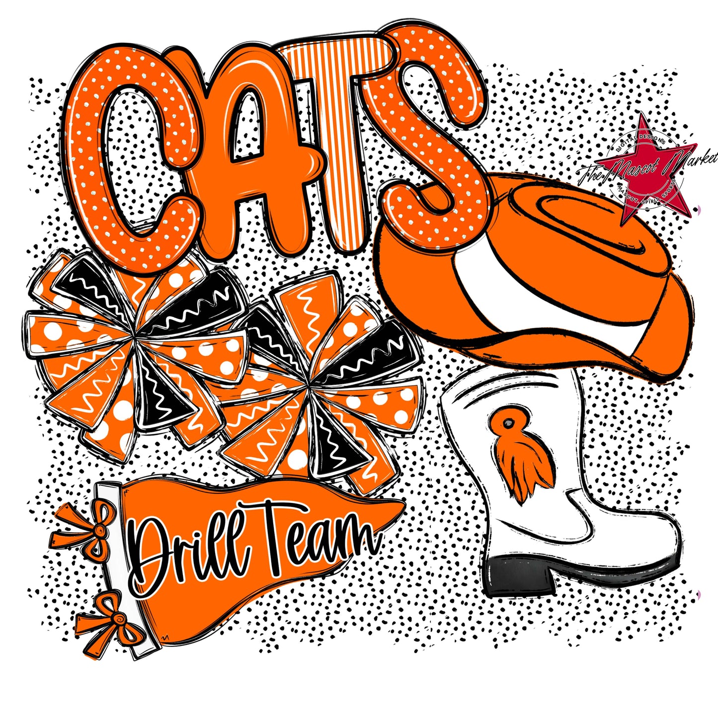 Cats Drillteam Spirit-Orange
