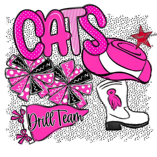 Cats Drillteam Spirit-Pink
