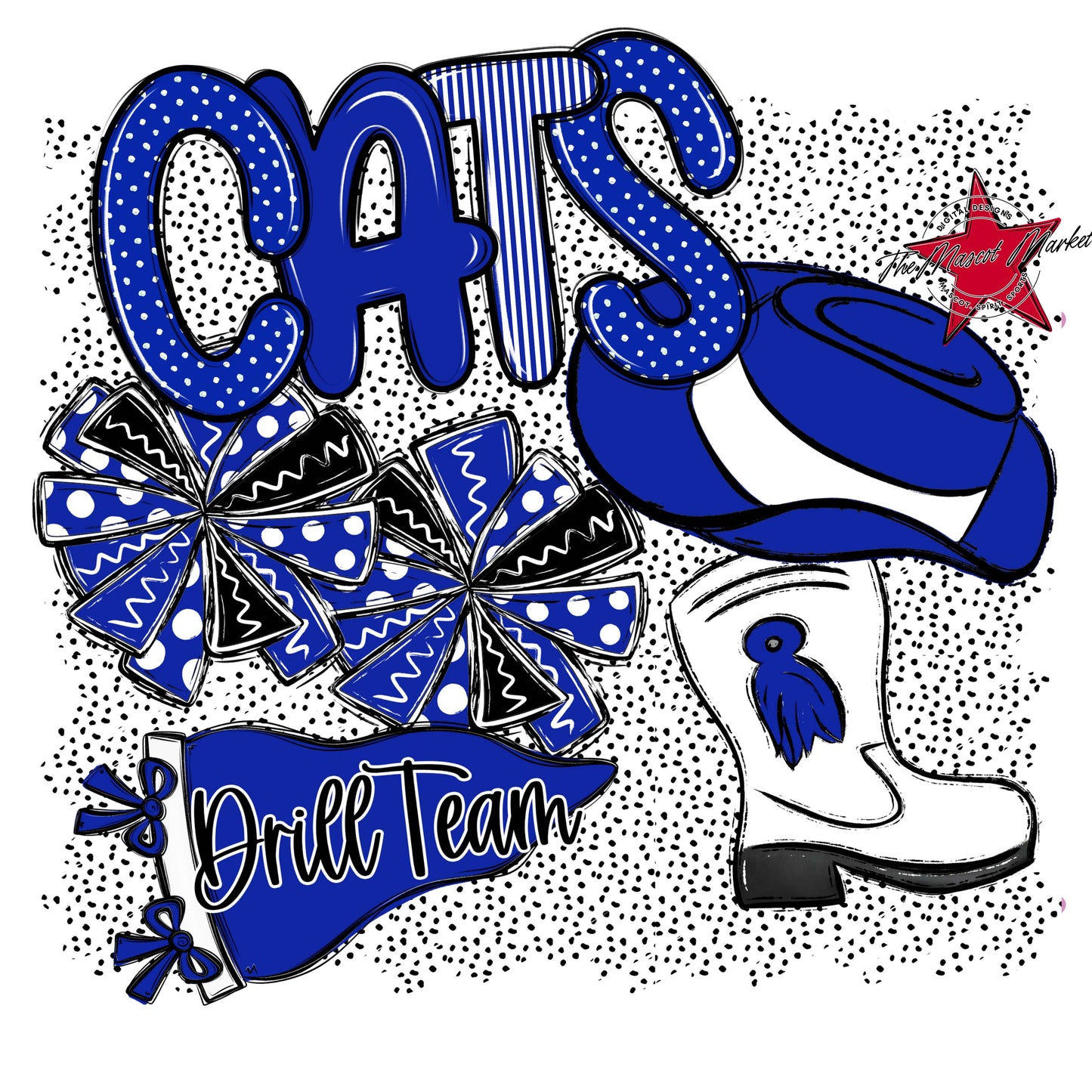 Cats Drillteam Spirit-Royal Blue