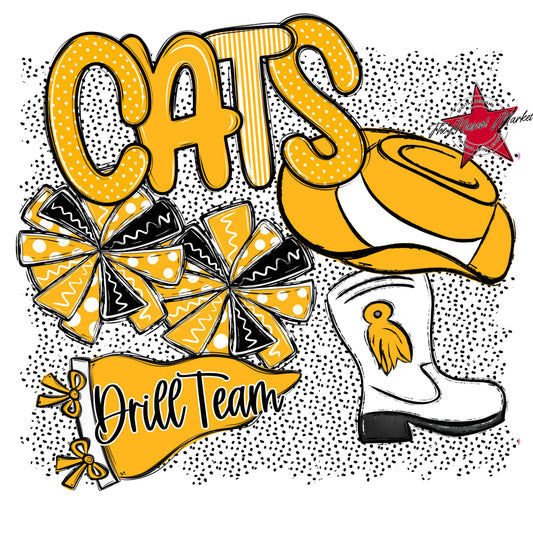 Cats Drillteam Spirit-Yellow