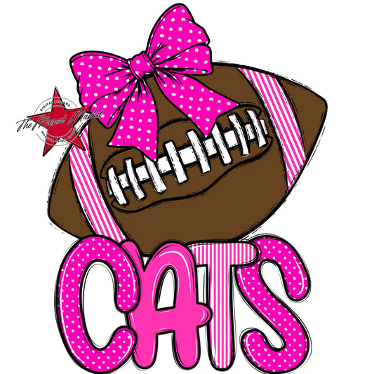 Cats Football Spirit Design-Pink