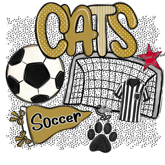 Cats Soccer Spirit-Gold