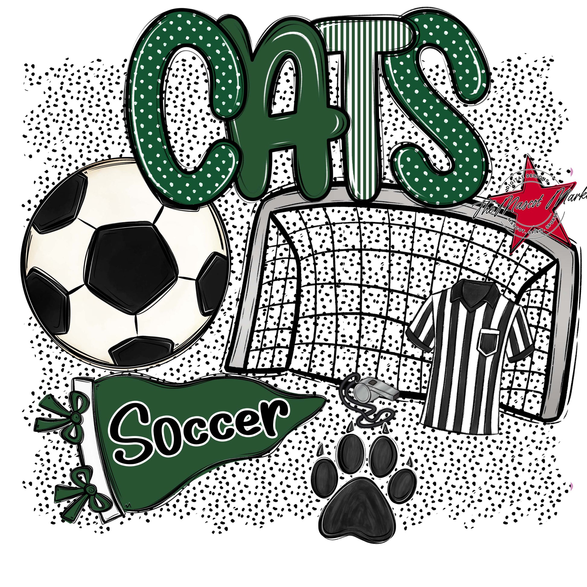 Cats Soccer Spirit-Green