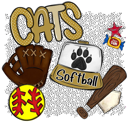 Cats Softball Spirit-Gold