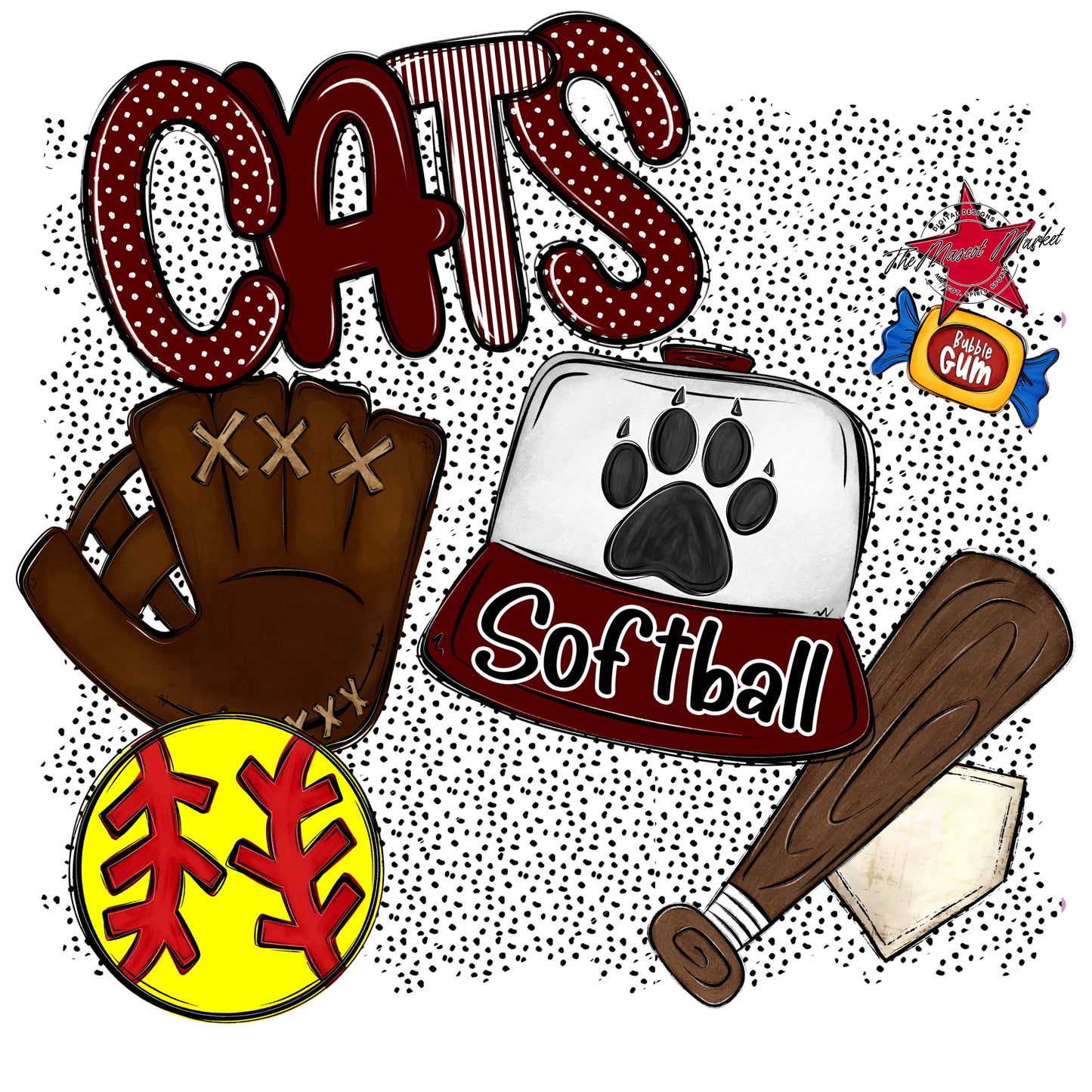 Cats Softball Spirit-Maroon