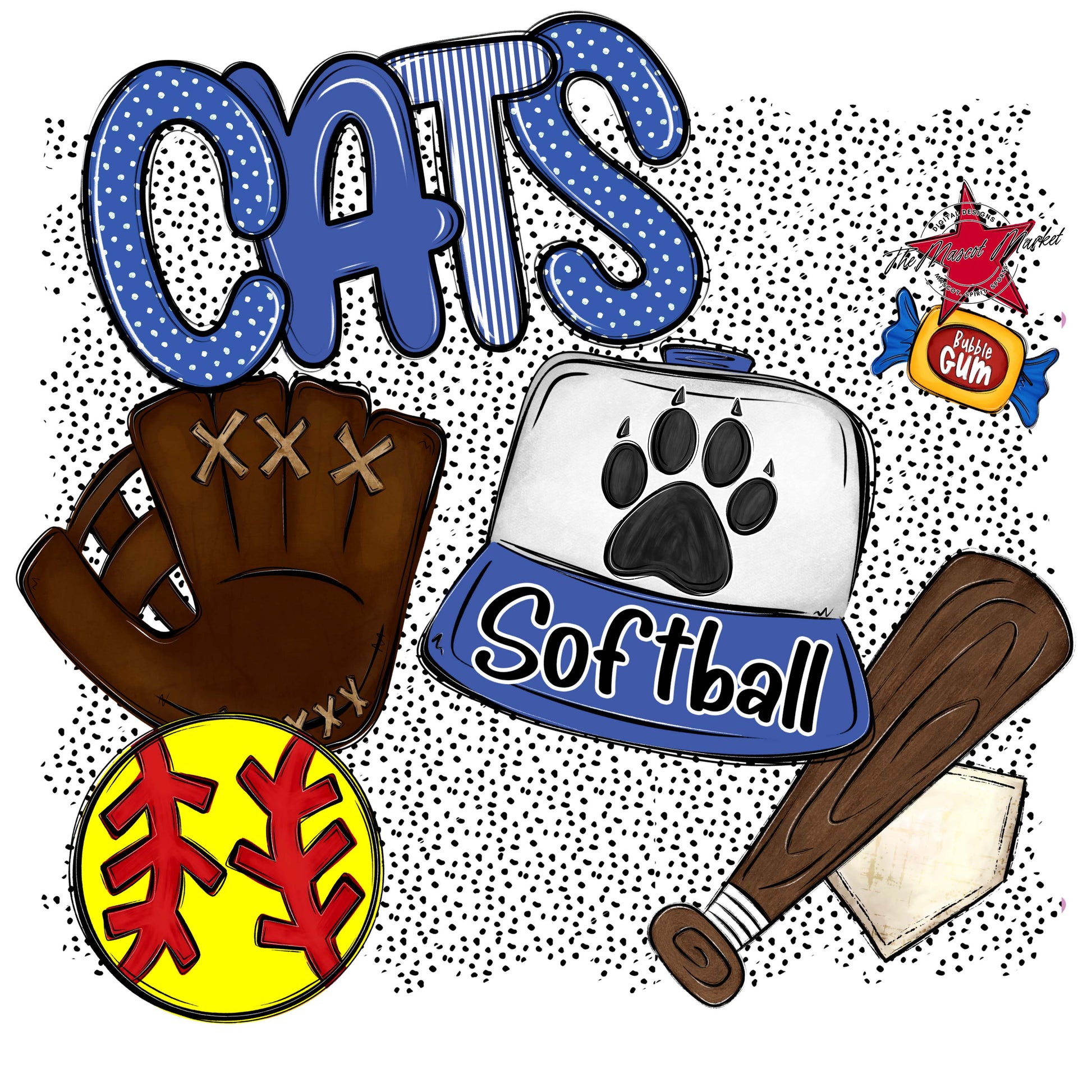 Cats Softball Spirit-Off Blue