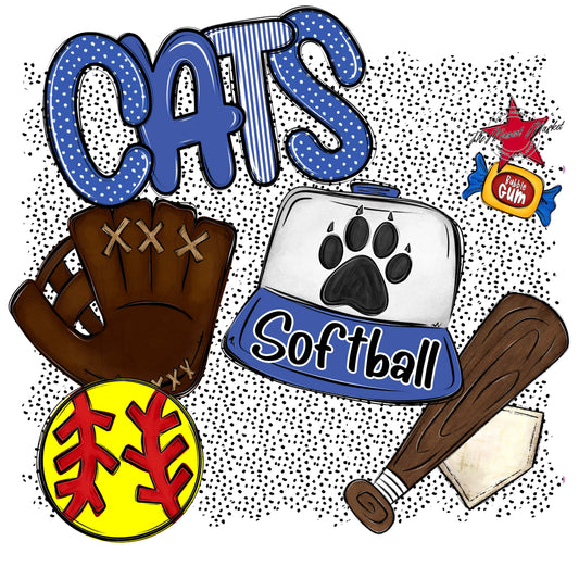 Cats Softball Spirit-Off Blue
