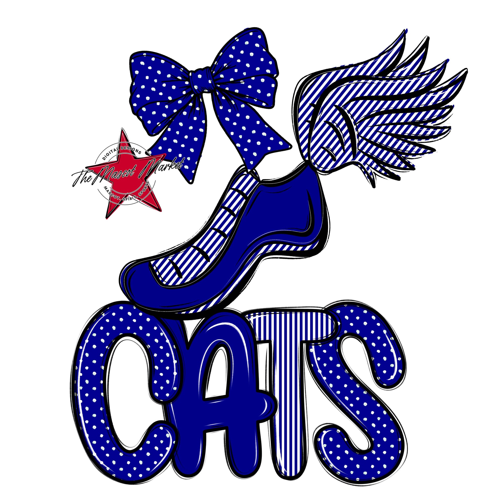 Cats Track Spirit Design-Blue