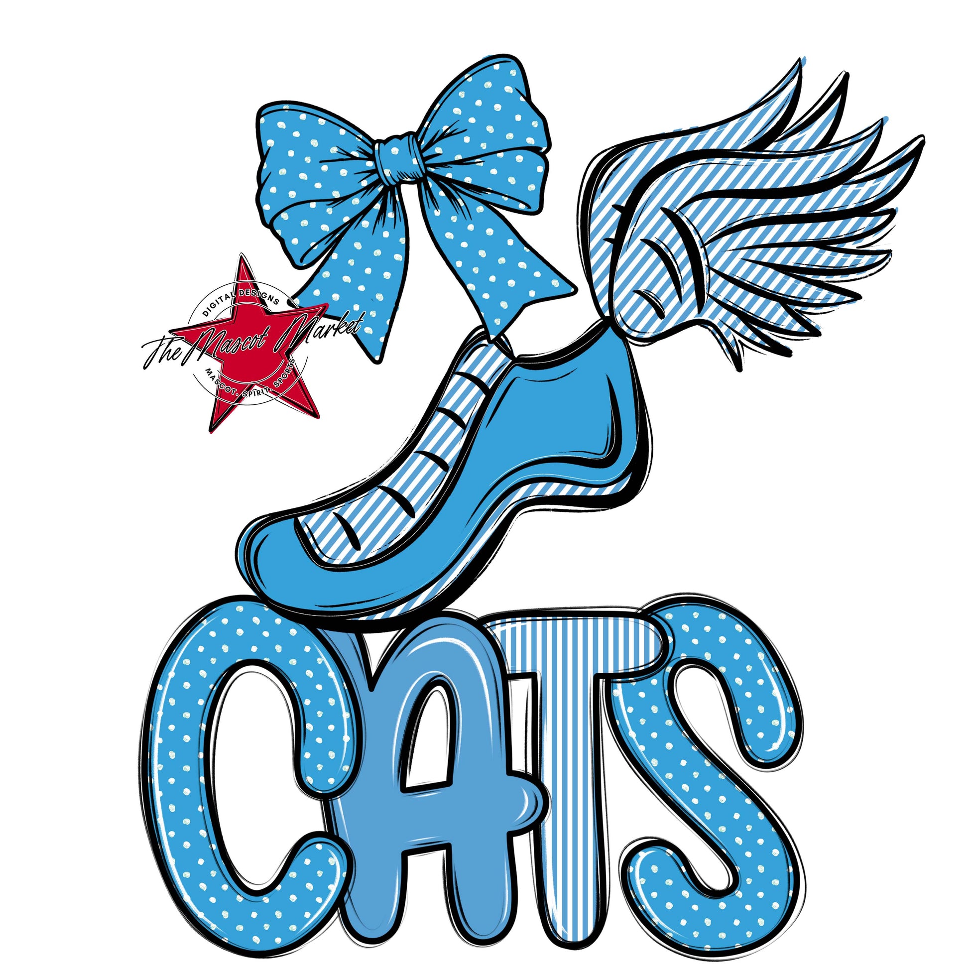 Cats Track Spirit Design-Carolina Blue