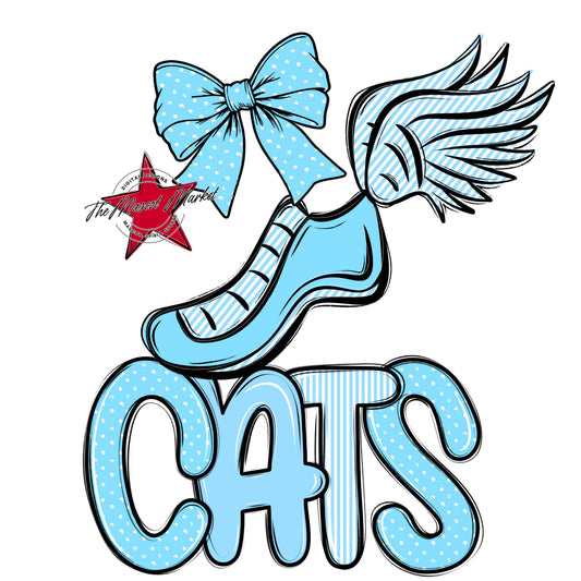 Cats Track Spirit Design-Columbia Blue