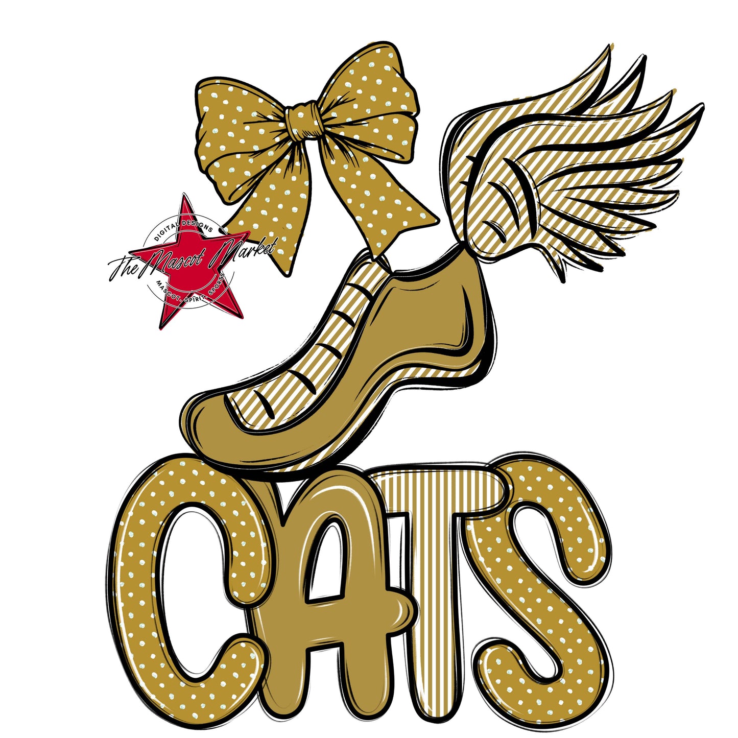Cats Track Spirit Design-Gold