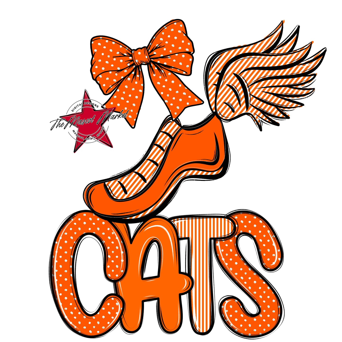 Cats Track Spirit Design-Orange