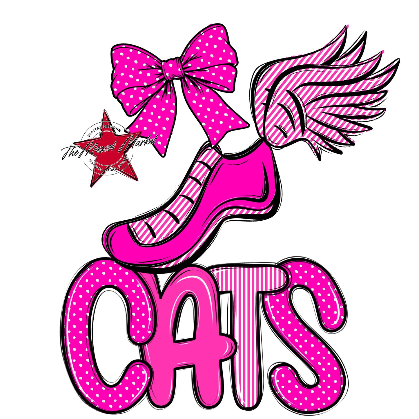 Cats Track Spirit Design-Pink