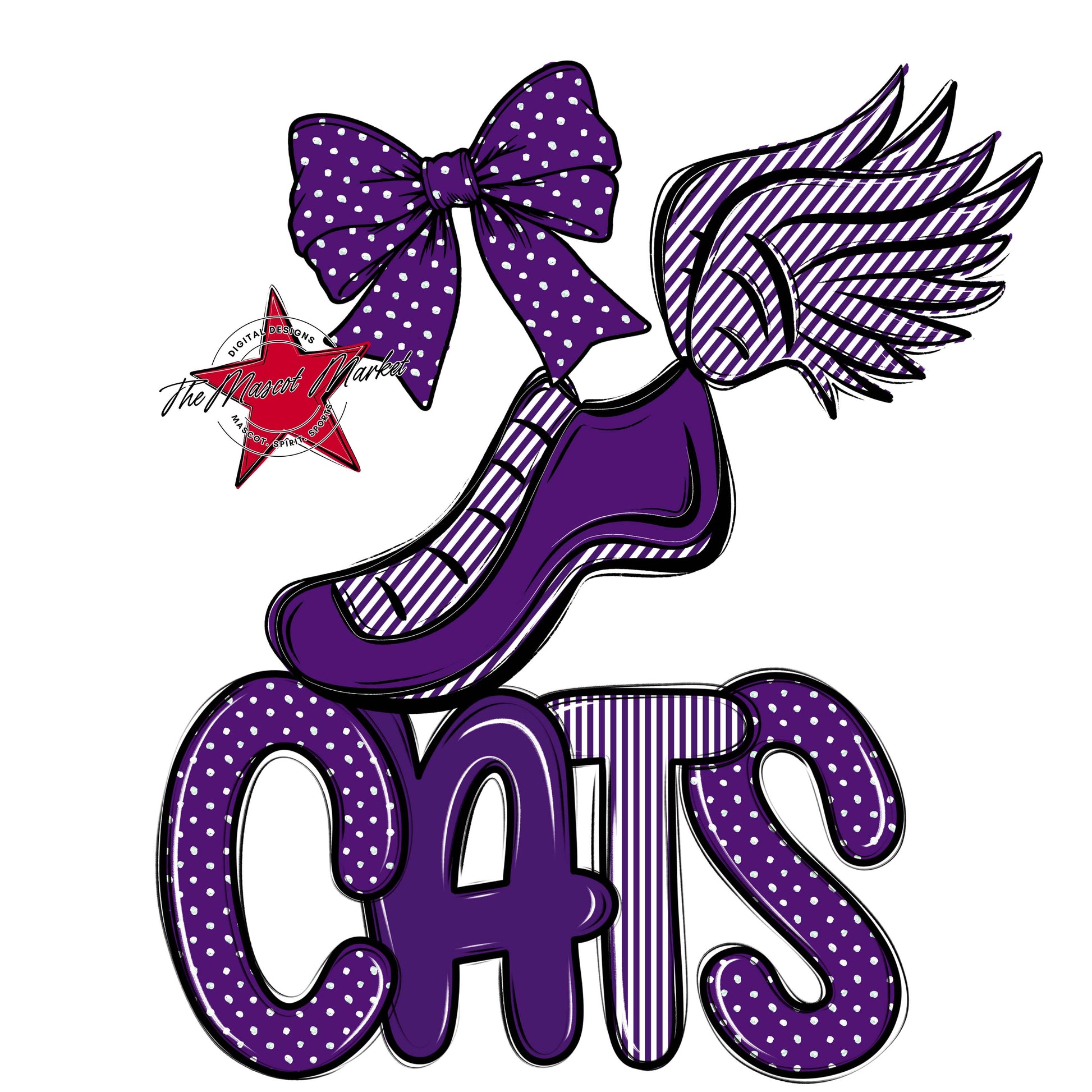 Cats Track Spirit Design-Purple