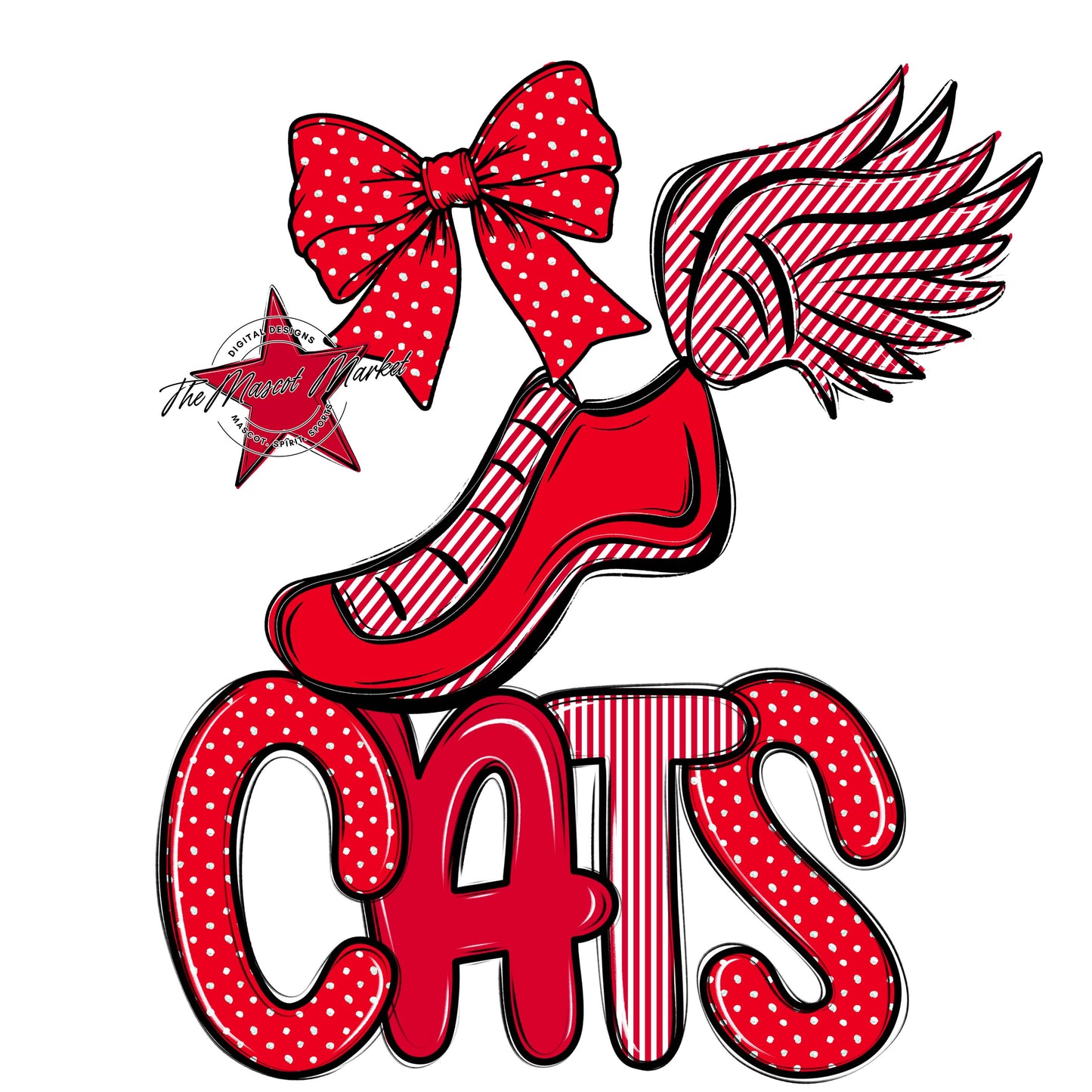 Cats Track Spirit Design-Red