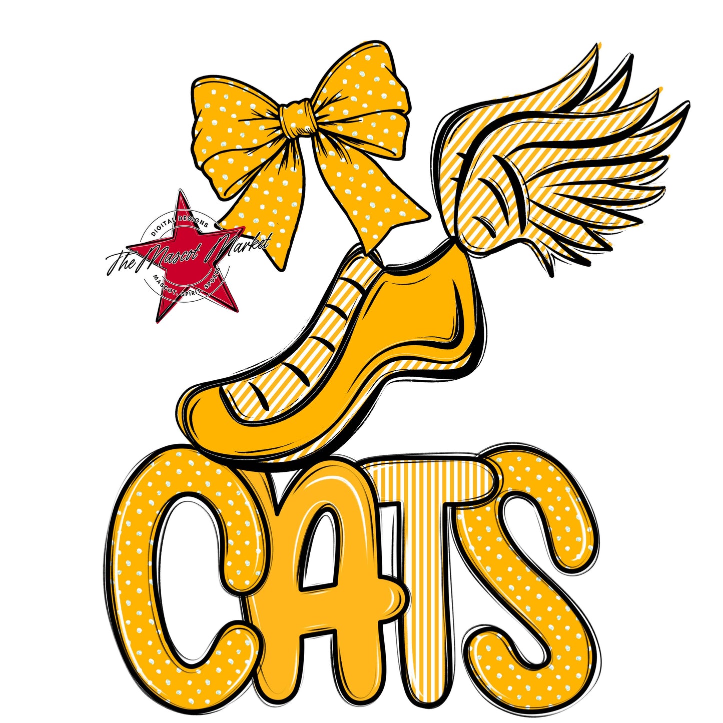 Cats Track Spirit Design-Yellow