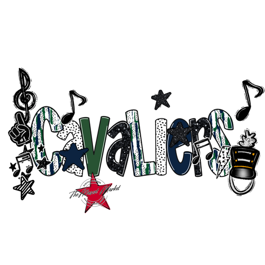 Cavaliers Band Scrape-Navy-Green