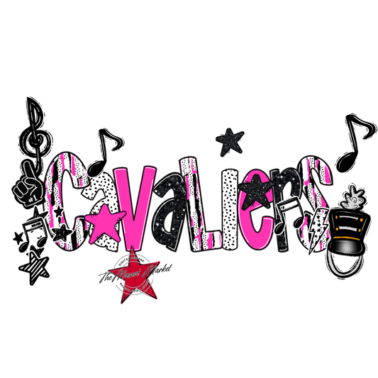 Cavaliers Band Scrape-Pink