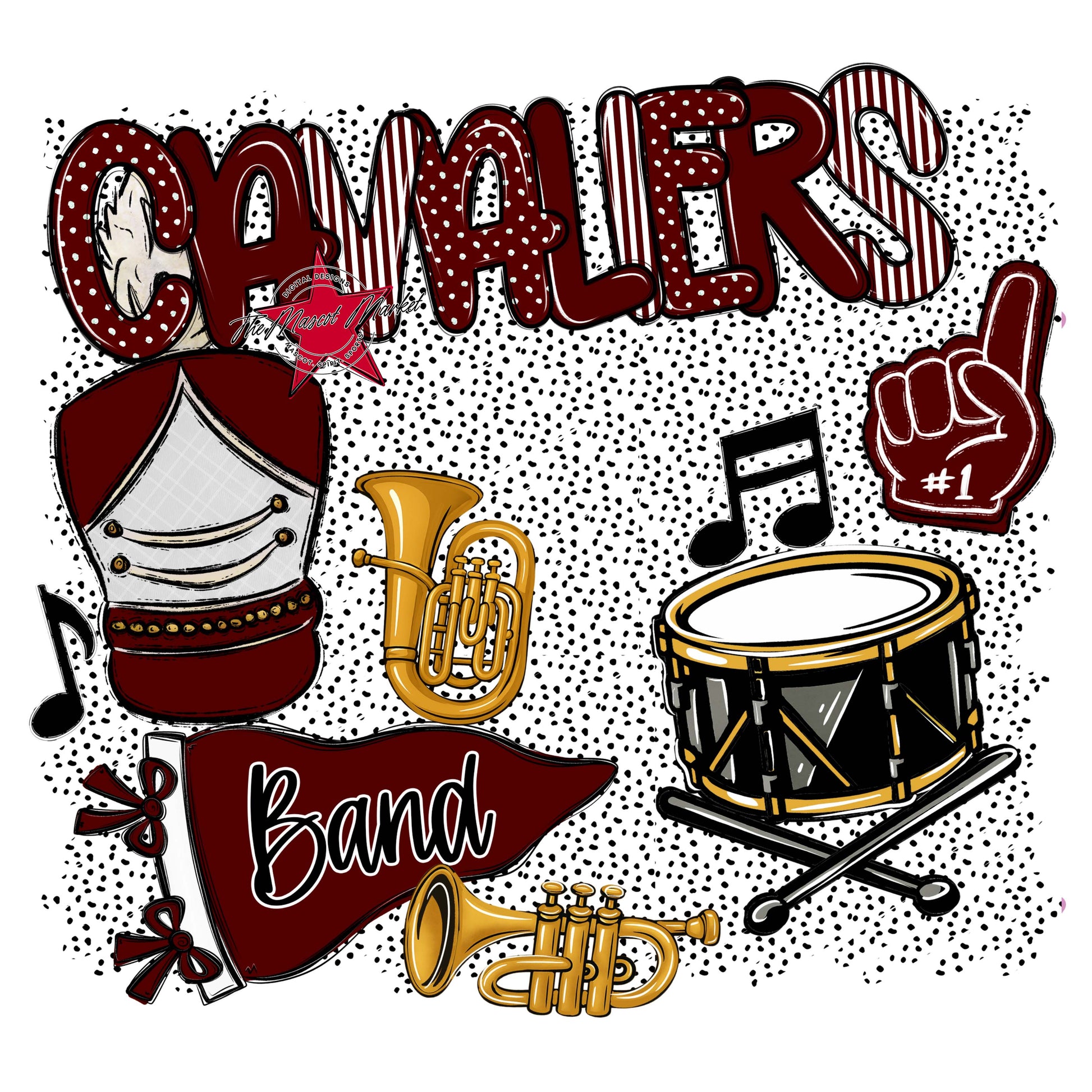 Cavaliers Band Spirit-Maroon
