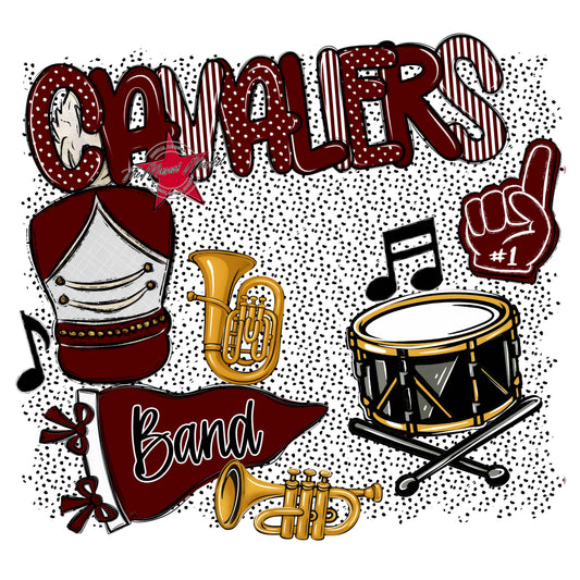 Cavaliers Band Spirit-Maroon