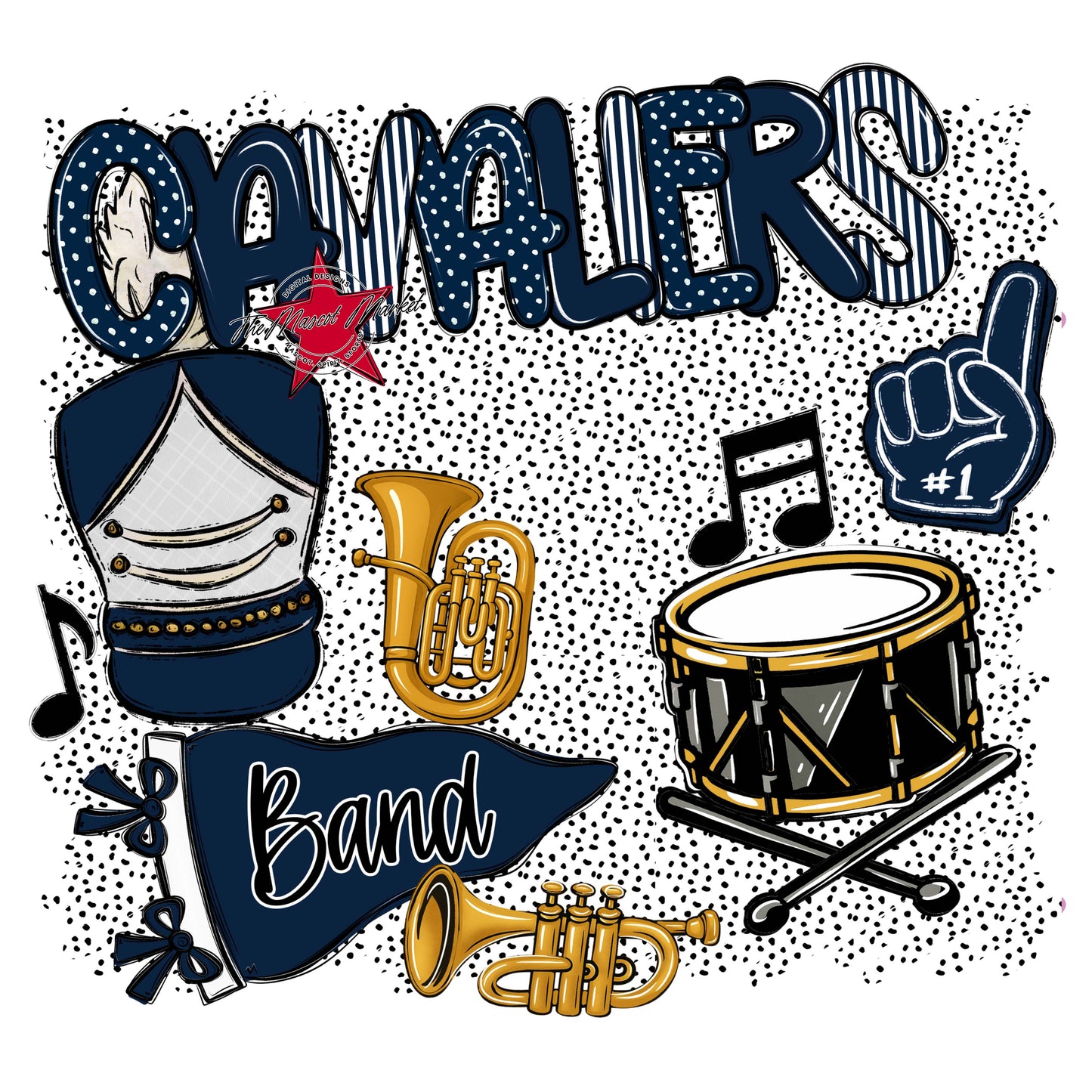 Cavaliers Band Spirit-Navy