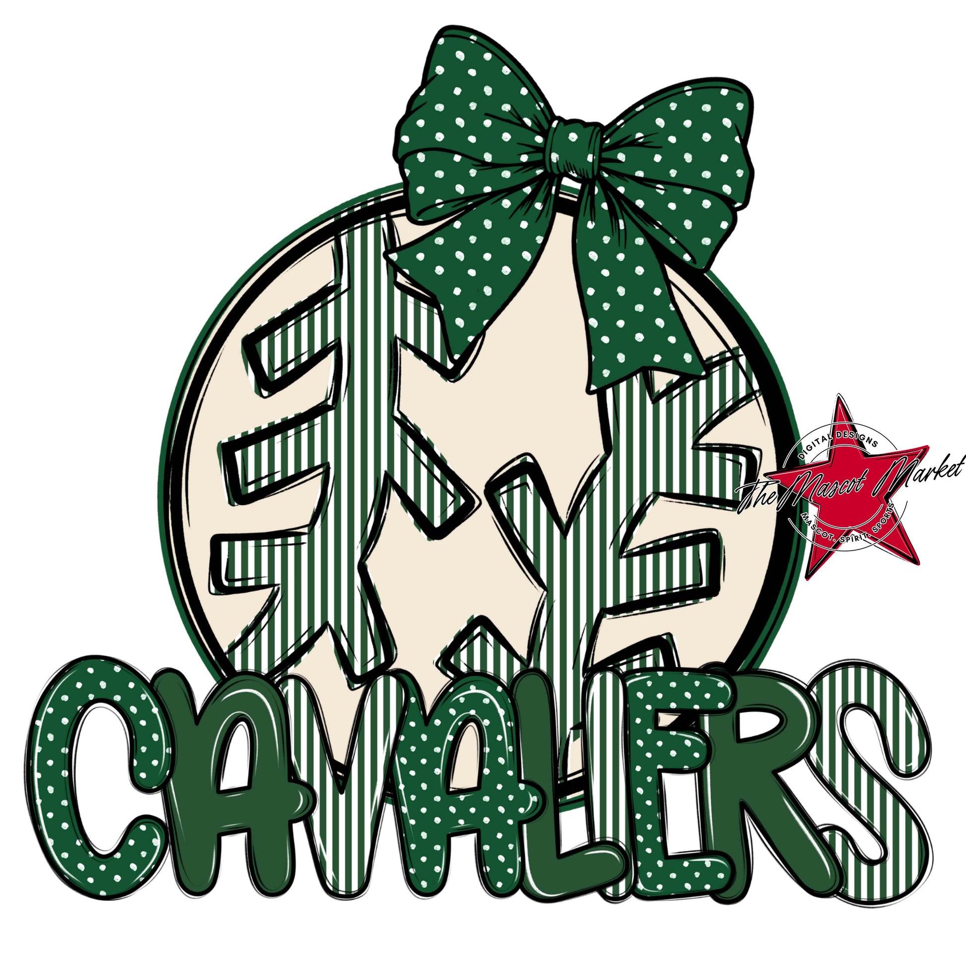 Cavaliers Baseball-Softball Spirit Design-Green
