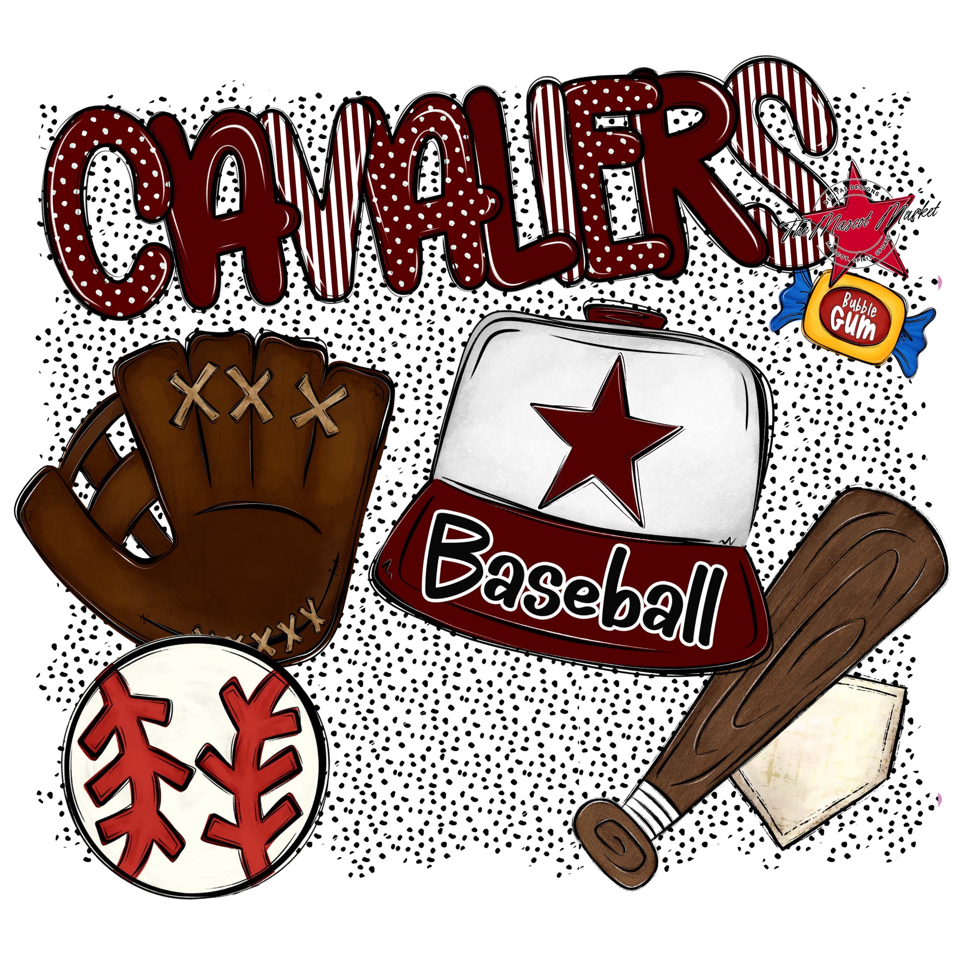 Cavaliers Baseball Spirit-Maroon