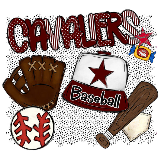 Cavaliers Baseball Spirit-Maroon