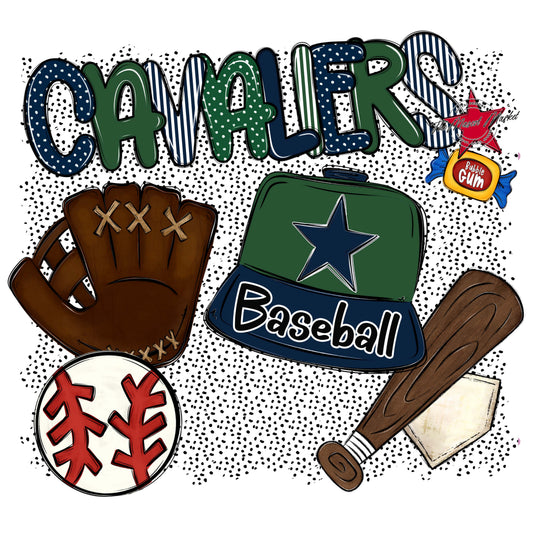 Cavaliers Baseball Spirit-Navy & Green