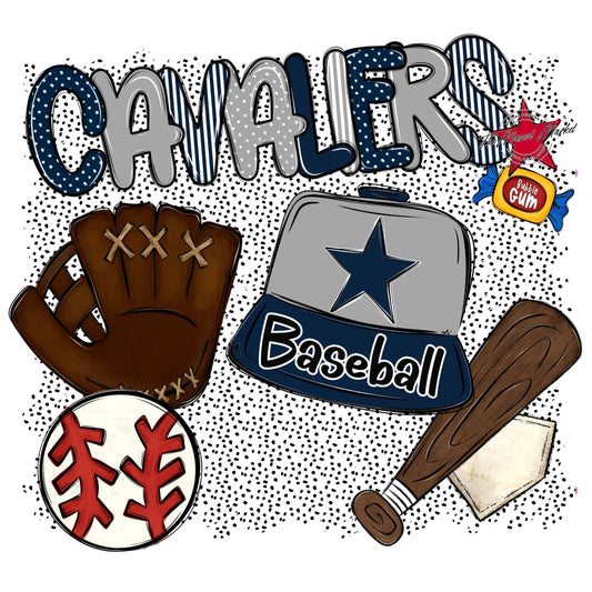 Cavaliers Baseball Spirit-Navy & Grey