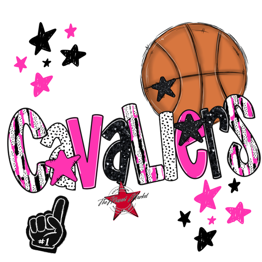 Cavaliers Basketball Scrape-Pink