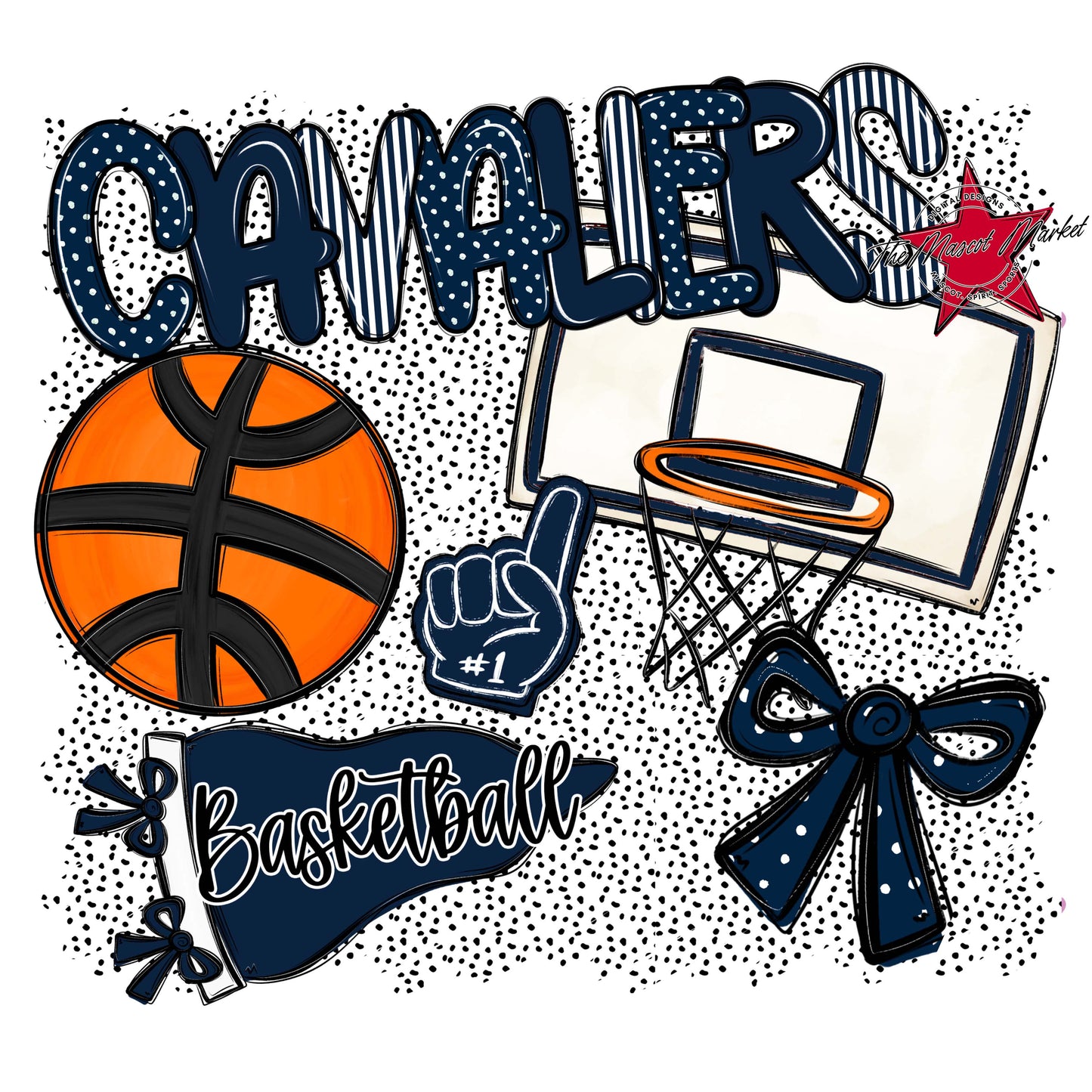 Cavaliers Basketball Spirit-Navy