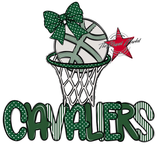 Cavaliers Basketball Spirit Design-Green