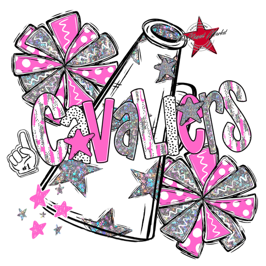 Cavaliers Cheer Megaphone Scrape-Baby Pink