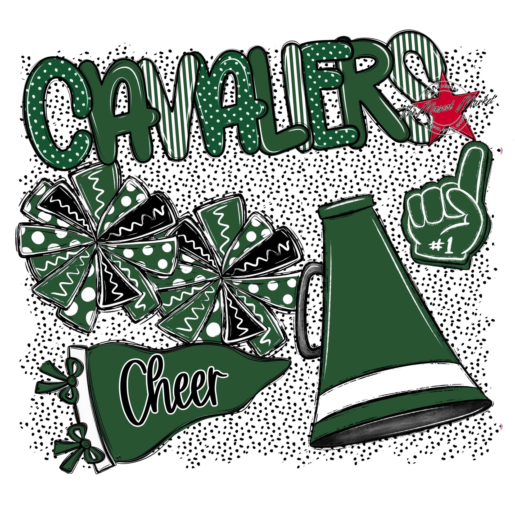 Cavaliers Cheer Spirit-Green
