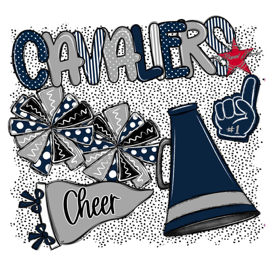 Cavaliers Cheer Spirit-Navy & Grey