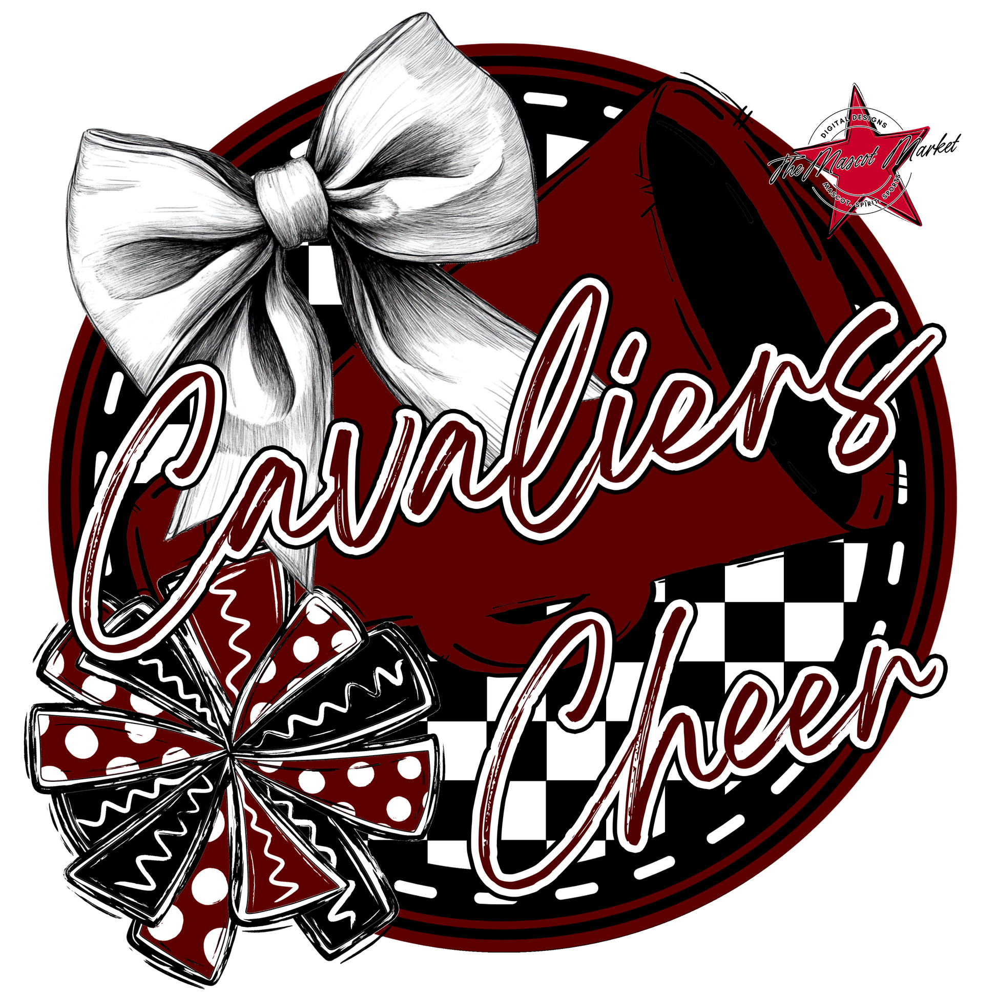 Cavaliers Circle Cheer Design-Maroon