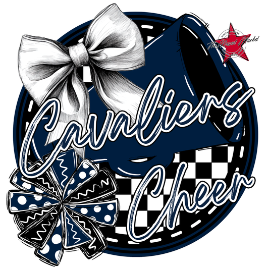 Cavaliers Circle Cheer Design-Navy